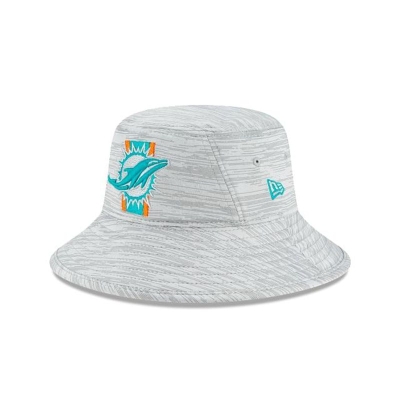 Sapca New Era Miami Dolphins NFL Official NFL Training Stretch Bucket Hat - Albastri